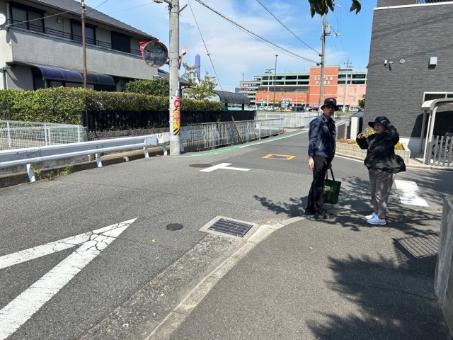 現地調査風景（天美北小学校）