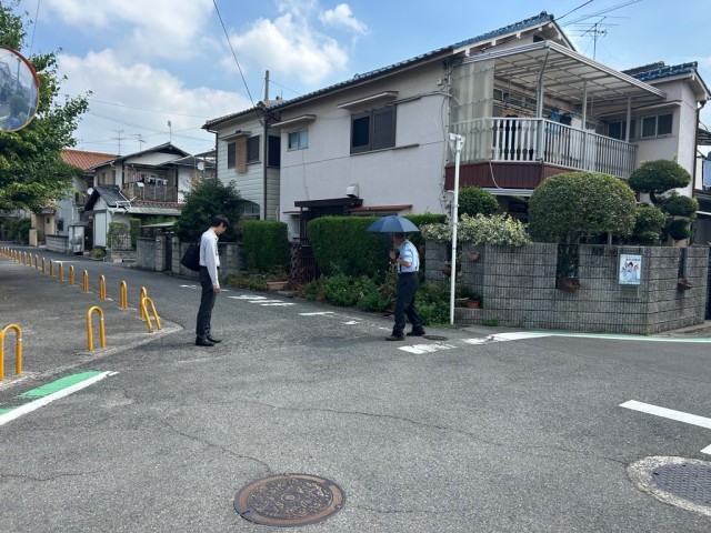 点検風景（松原北小学校）